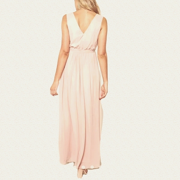 NWT Esther & Co Blush V Neck Evening Maxi Dress Size 12 - Picture 2 of 8